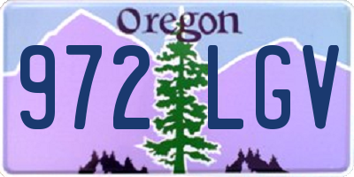 OR license plate 972LGV