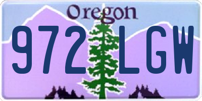 OR license plate 972LGW