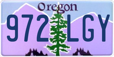 OR license plate 972LGY