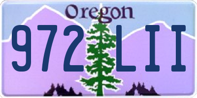 OR license plate 972LII