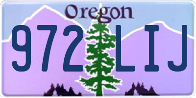 OR license plate 972LIJ