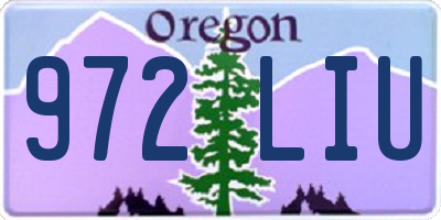 OR license plate 972LIU