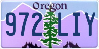 OR license plate 972LIY