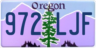 OR license plate 972LJF