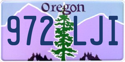 OR license plate 972LJI