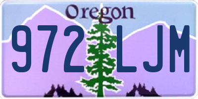 OR license plate 972LJM