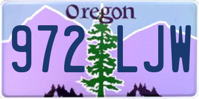 OR license plate 972LJW