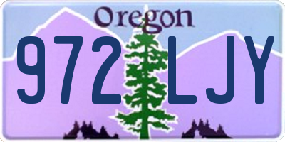 OR license plate 972LJY