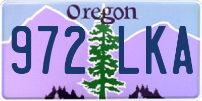 OR license plate 972LKA