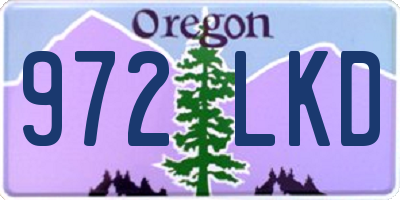 OR license plate 972LKD