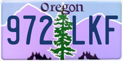 OR license plate 972LKF