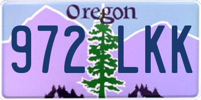 OR license plate 972LKK