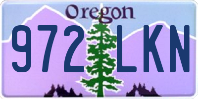 OR license plate 972LKN