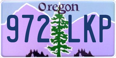 OR license plate 972LKP