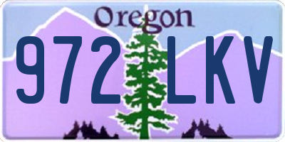 OR license plate 972LKV