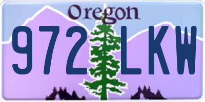 OR license plate 972LKW