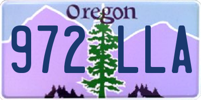 OR license plate 972LLA