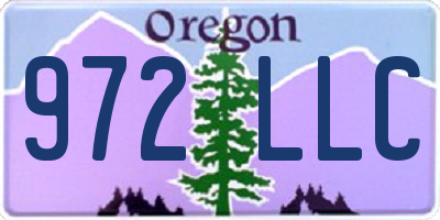 OR license plate 972LLC