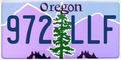 OR license plate 972LLF