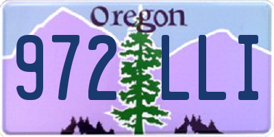 OR license plate 972LLI