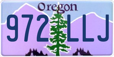 OR license plate 972LLJ