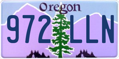 OR license plate 972LLN