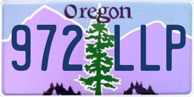 OR license plate 972LLP