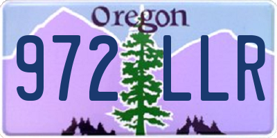 OR license plate 972LLR