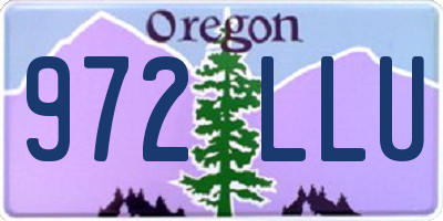OR license plate 972LLU