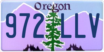 OR license plate 972LLV