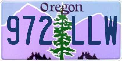 OR license plate 972LLW