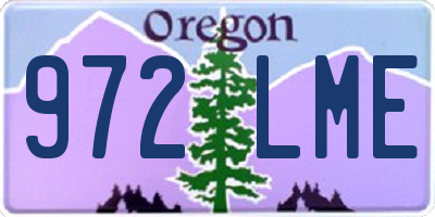 OR license plate 972LME