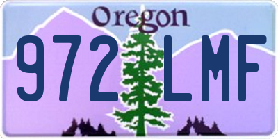 OR license plate 972LMF