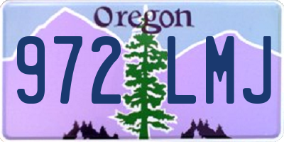 OR license plate 972LMJ