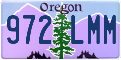 OR license plate 972LMM