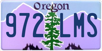OR license plate 972LMS