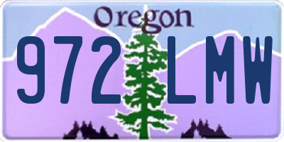 OR license plate 972LMW