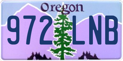 OR license plate 972LNB