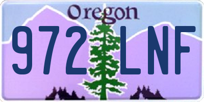 OR license plate 972LNF