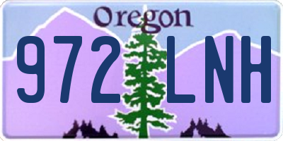 OR license plate 972LNH