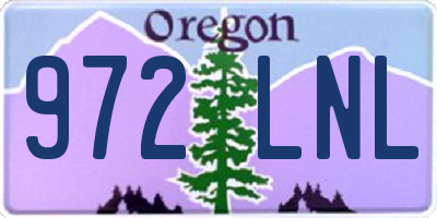 OR license plate 972LNL