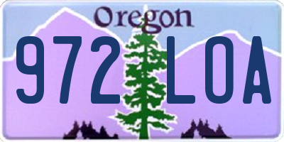 OR license plate 972LOA