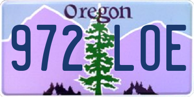 OR license plate 972LOE