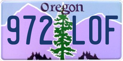 OR license plate 972LOF