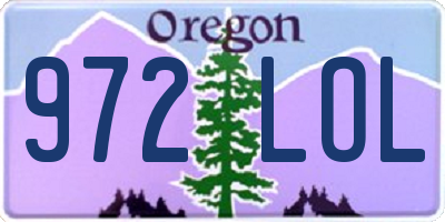 OR license plate 972LOL