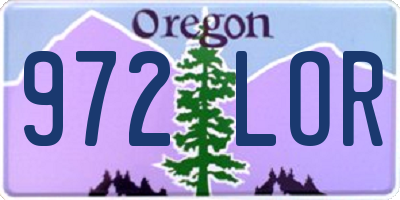 OR license plate 972LOR