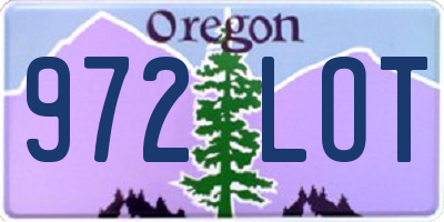 OR license plate 972LOT