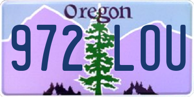 OR license plate 972LOU