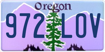 OR license plate 972LOV