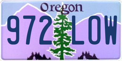 OR license plate 972LOW